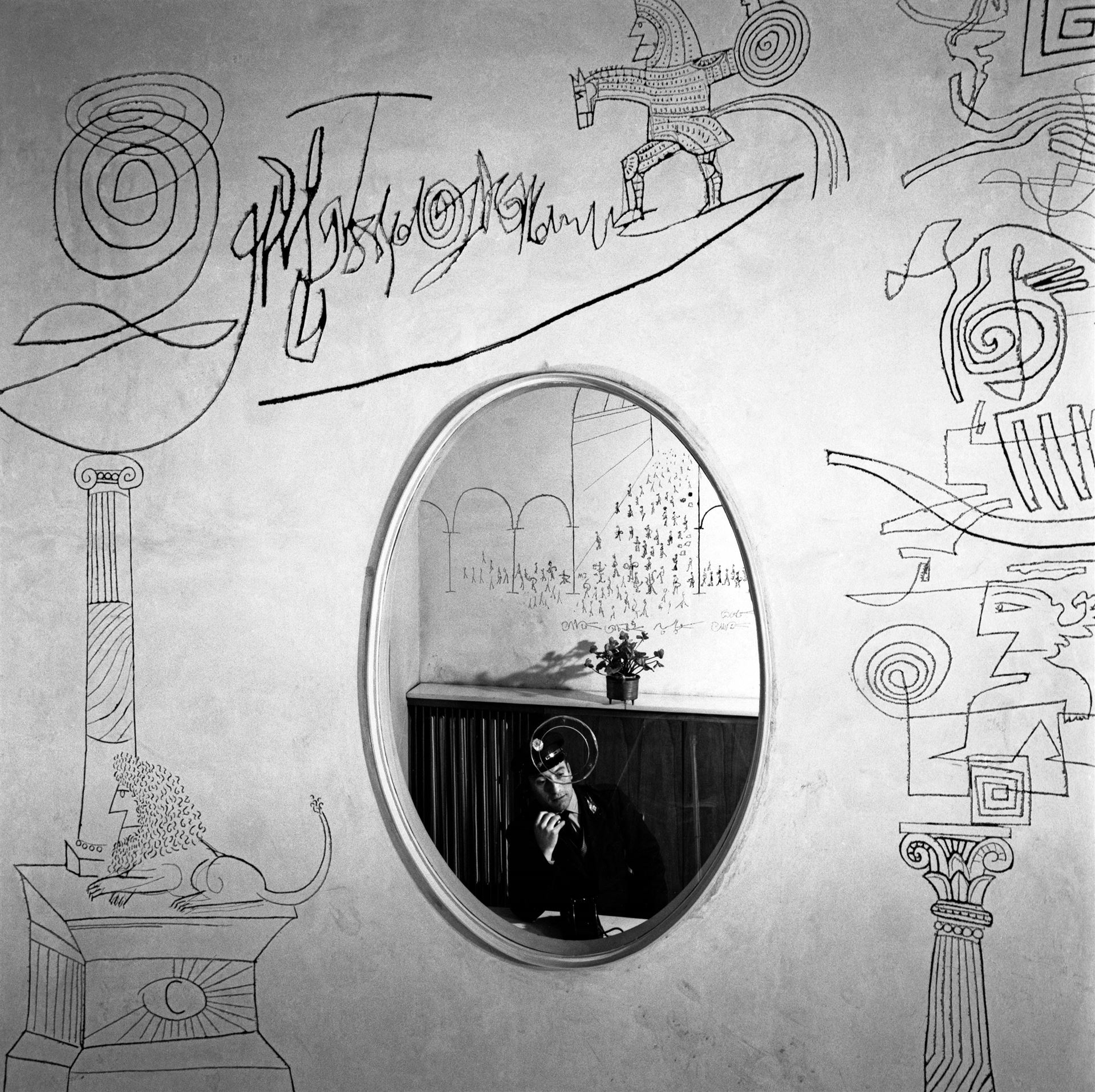 Ugo Mulas / I graffiti di Saul Steinberg a Milano